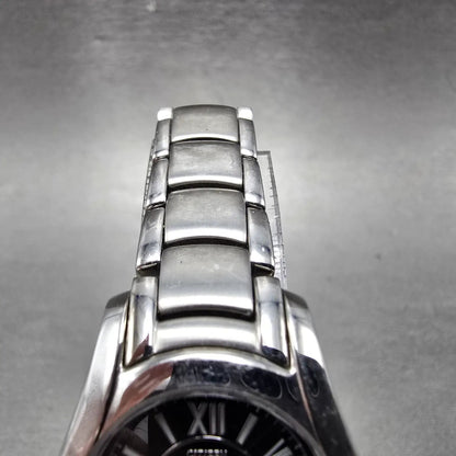 Citizen Watch Women 25mm Black Dial Silver Tone Date Round E011-S015502 Runs4
