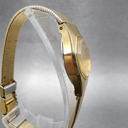 Seiko Watch Women 16mm Champagne Dial Gold Tone Octagon 2c206510 New Battery3