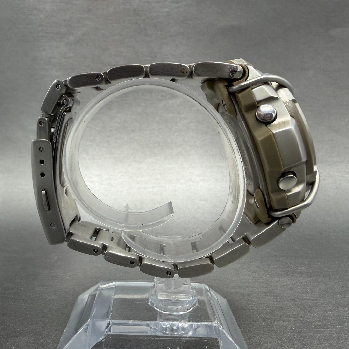 Casio G-Shock MTG-510 Watch Men 45mm White Dial Silver Ana Digi Round New Batt8
