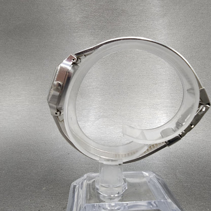 Seiko Tank Watch Women 19mm Silver Dial Silver Tone 435010 New Battery6