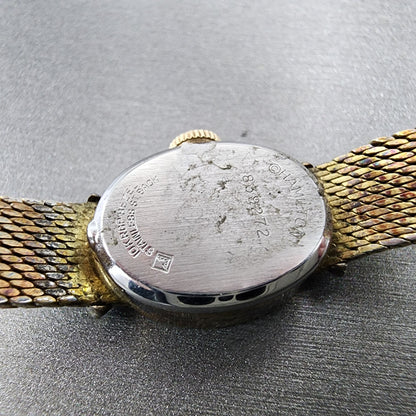 VTG Hamitlon Watch Women 14mm White Dial Gold Plated Oval Manual Wind PARTS