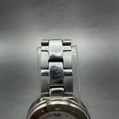 Seiko Alba Watch Women 23mm White Dial Silver Tone Round V501-0DX0 New Battery4