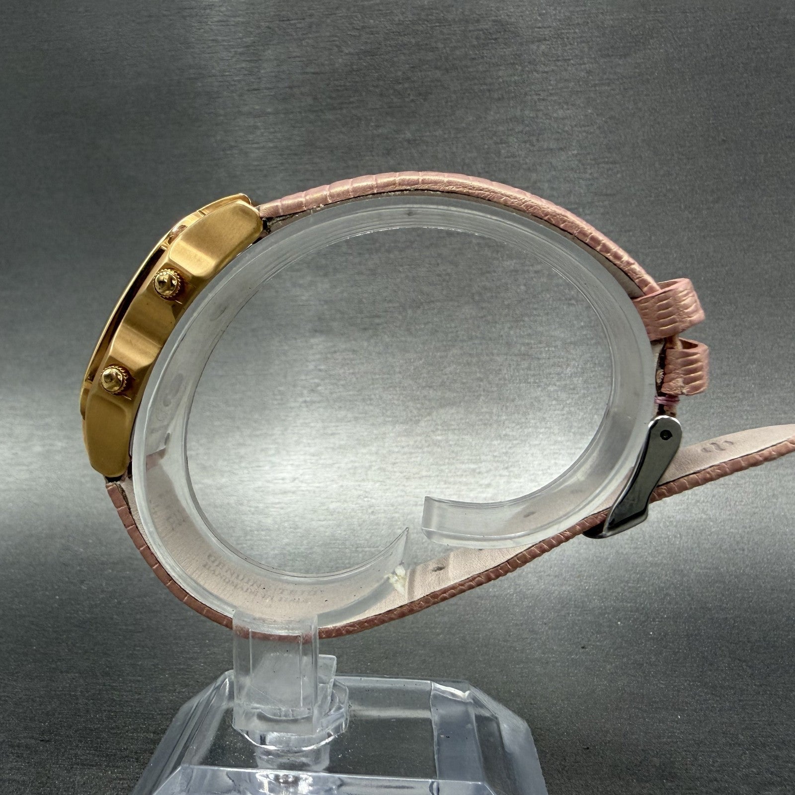Philip Stein Teslar Dual Time Watch Women 19mm MOP Dial Rose Gold Tone New Batt6