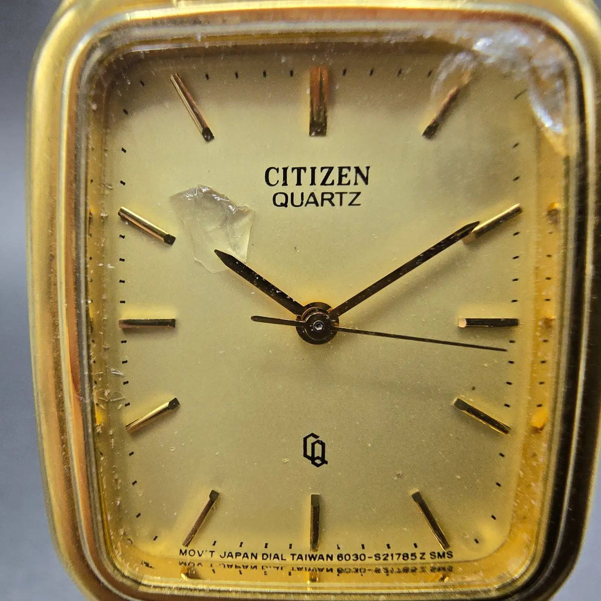 Citizen Tank Watch Men 26mm Gold Dial Gold Tone Rectangle 6030-S60201 PARTS2