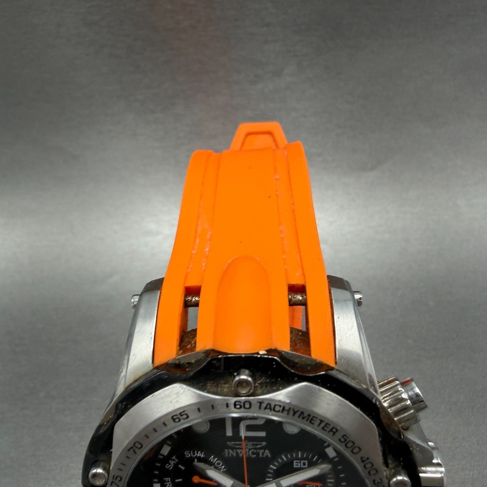 Invicta Speedway Chrono Watch 51mm Black Dial Steel Date Round 20072 New Battery4