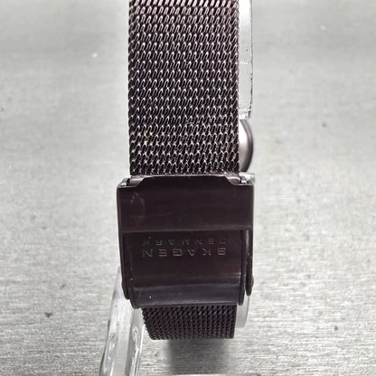 Skagen Denmark Watch Women 25mm MOP Dial Purple Tone Round 107SMMD New Battery7