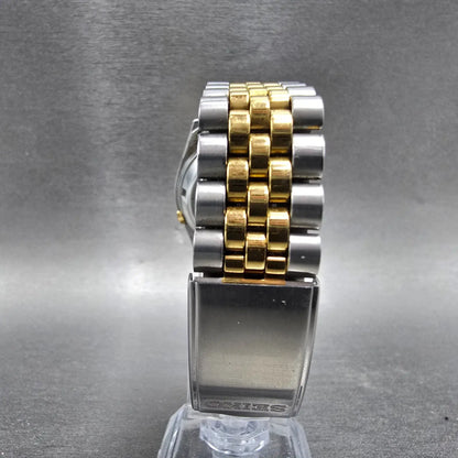 Seiko 5 Automatic President Watch Men 36mm Gold Dial Two Tone Daydate 7S26-05007