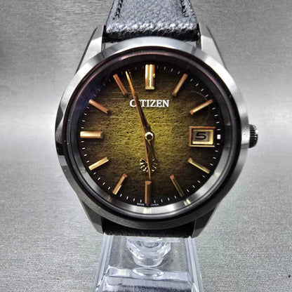 Citizen The Citizen Watch Men 38mm Yellow Dial Black Date AQ4106-18X Eco-Drive1