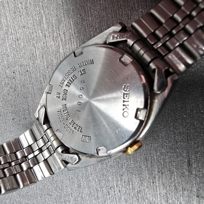 Seiko Watch Women 24mm White Dial Two Tone Daydate Round 7N83-0011 New Battery 510
