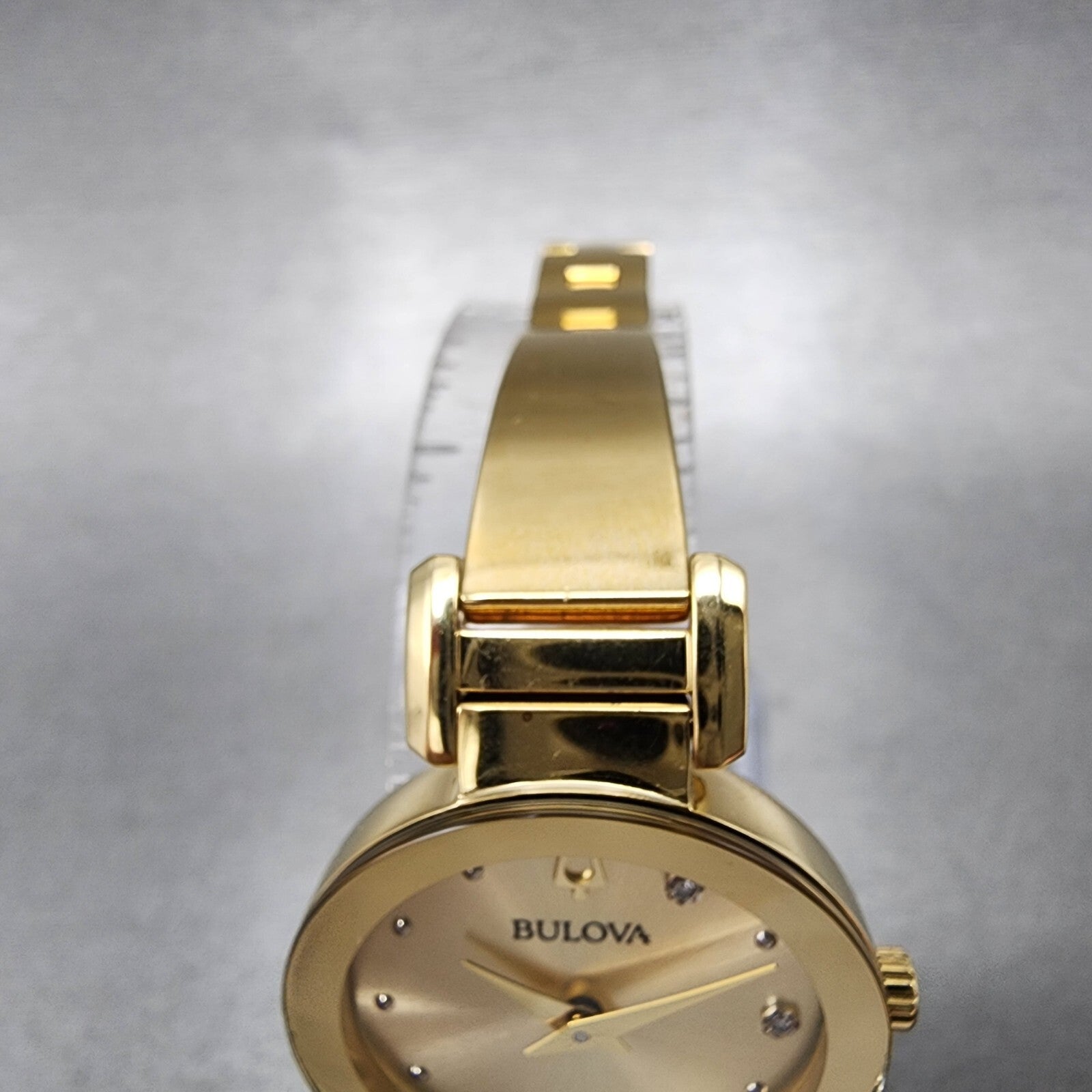 Bulova Marc Anthony Watch Women 26mm Champagne Dial Gold Tone Diamond Accents4