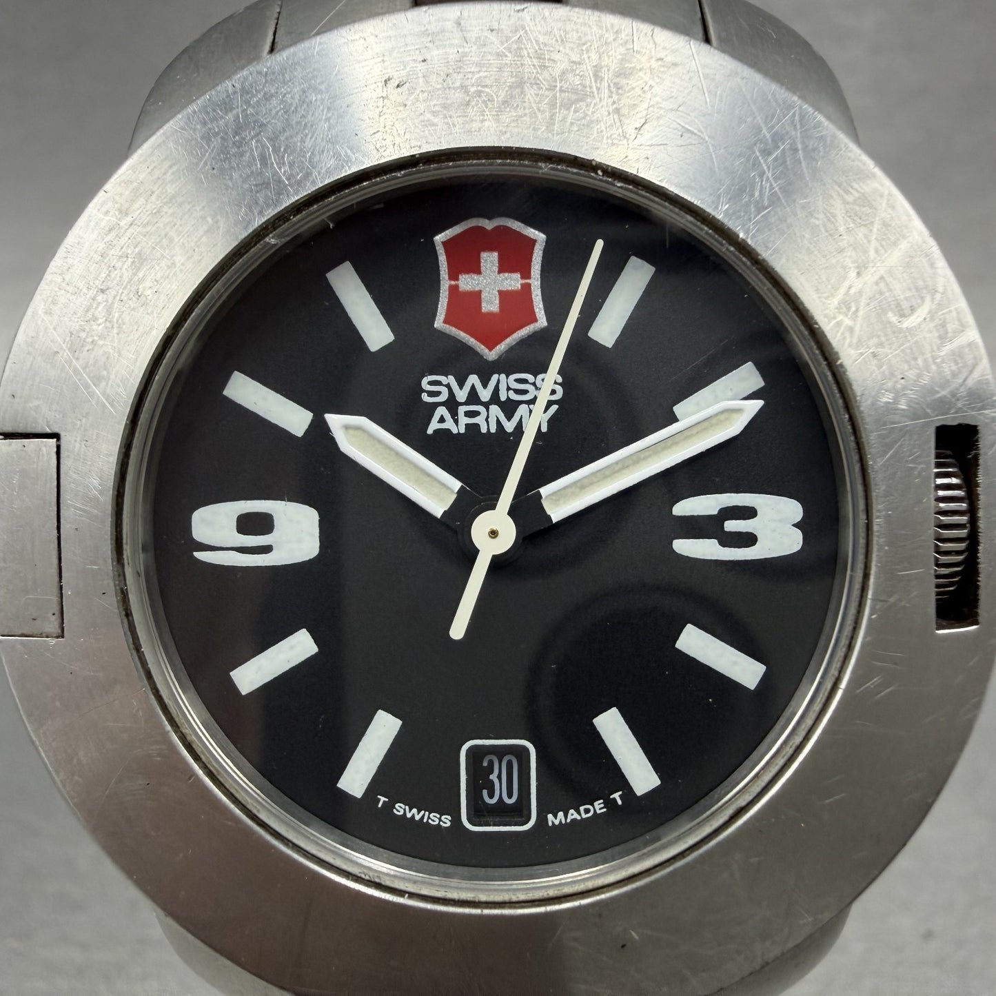 Victorinox Swiss Army Solar Compass Watch Men 40mm Black Dial Steel Date New Bat1