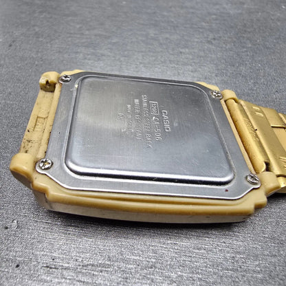Casio Calculator CA-506 Watch Men 35mm Gold Alarm Chronograph READ!! New Battery13
