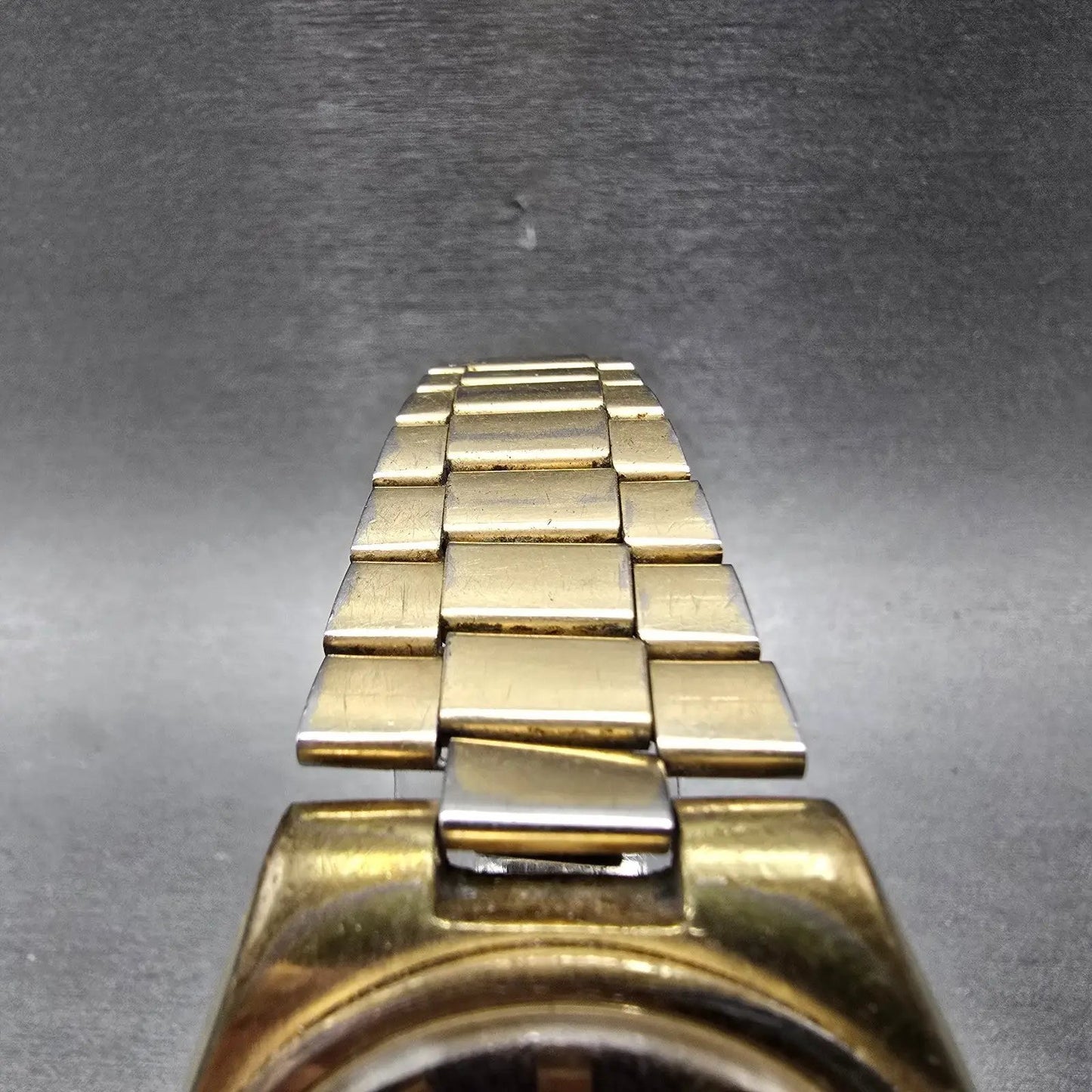 Seiko DX Automatic Watch Men 37mm Brown Dial Gold Tone Daydate 6106-7619 Runs NK4