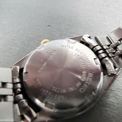 Seiko Watch Women 25mm White Dial Two Tone daydate Round 7n830041 New Batt B1239