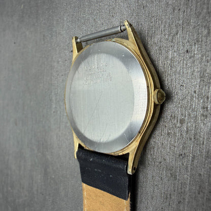 Seiko Watch Men 33mm Brown Dial Gold Tone Round 7800-8009 PARTS Vintage12