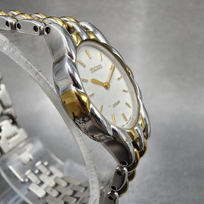 Citizen Exceed Watch Women 19mm Silver Dial Two Tone 5420H04287 New Battery3