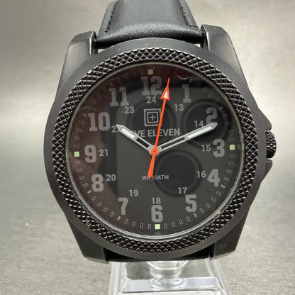 5.11 Tactical Pathfinder Watch Men 43mm Black Dial Black Tone Round New battery0