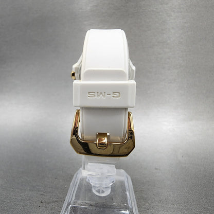 Casio BabyG Watch Women 37mm White Dial Rose Gold Tone Date Solar MSGS500 Runs7