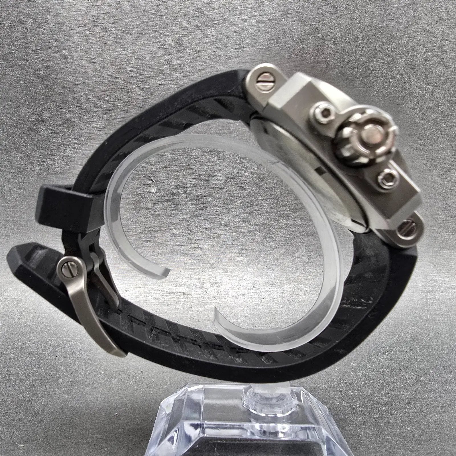 Oakley Gearbox watch Men 50mm Black Dial Titanium Round New Battery8