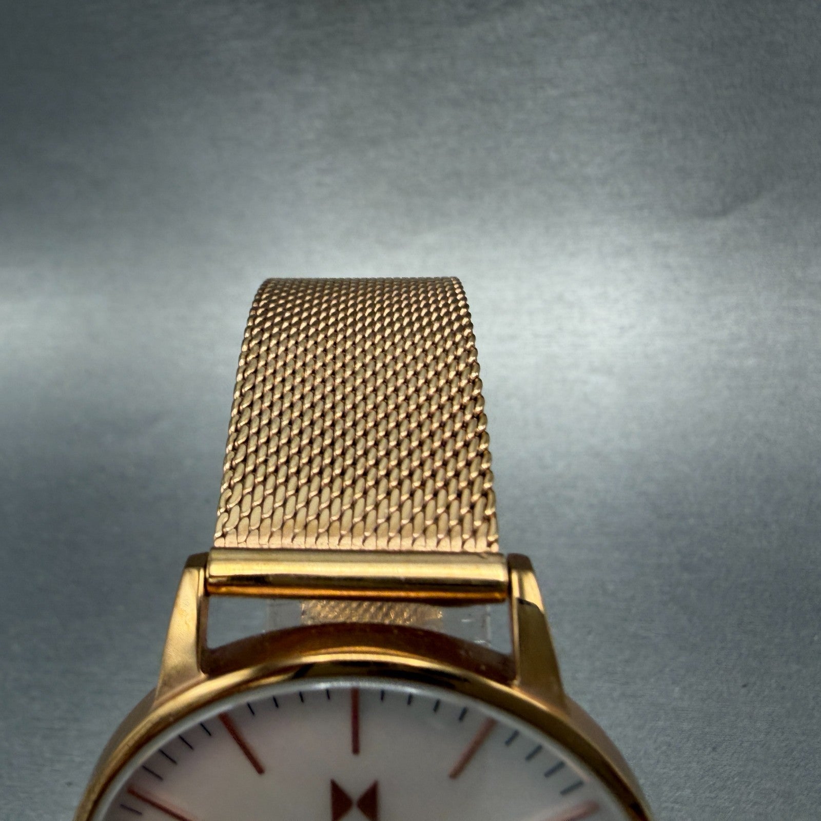 MVMT Boulevard Watch Women 38mm MOP Dial Rose Gold Tone Mesh Band New Battery A4