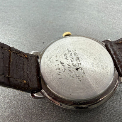 Seiko Alba Watch Women 26mm Silver Dial Two Tone Round V251-0170 New Battery9