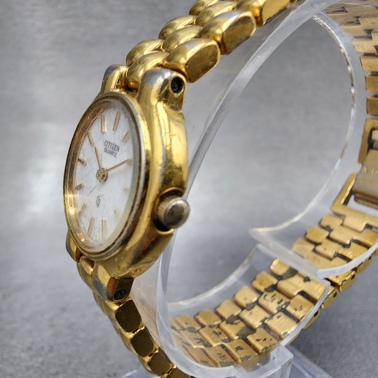 Citizen CQ Watch Women 21mm White Dial Gold Tone Round 2250S02970 New Battery2