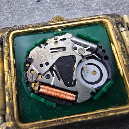 Seiko 7N01 Quartz Movement Works W/Case And Hands Vintage0