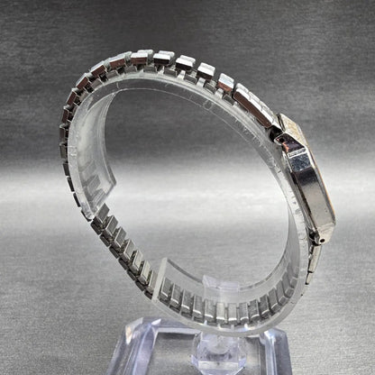 Seiko Watch Women 21mm Silver Dial Silver Tone Rectangle 2320-5119 New Battery7