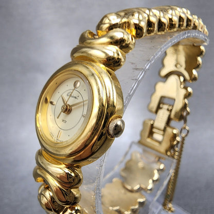 Orient Watch Women 19mm Gold Dial Gold Tone Round D850JZ00 CS New Battery2