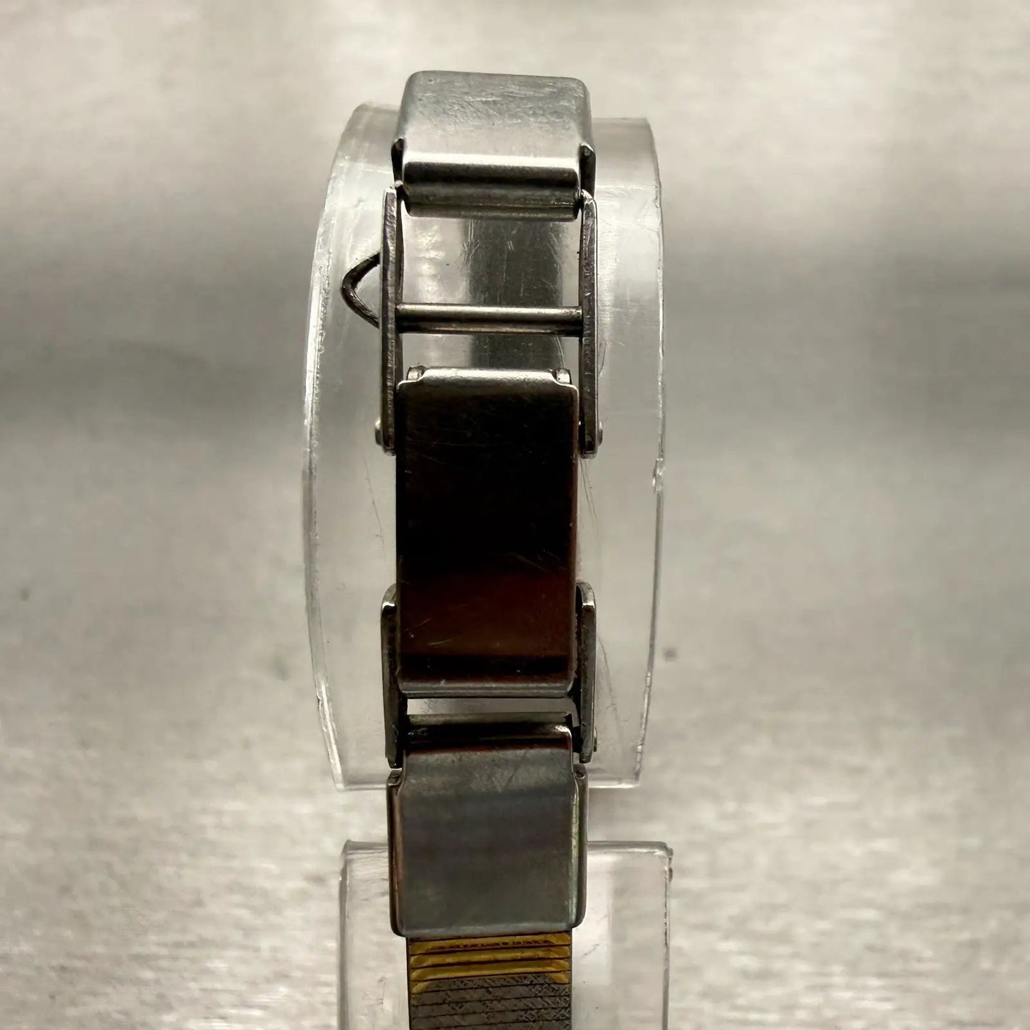 Citizen CQ Watch Women 17mm Black Dial Two Tone Rectangle 2951-890001 New Batt7