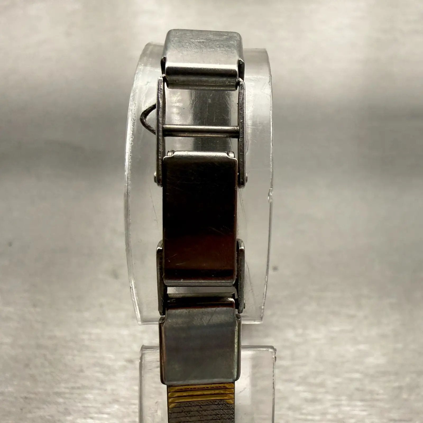 Citizen CQ Watch Women 17mm Black Dial Two Tone Rectangle 2951-890001 New Batt7
