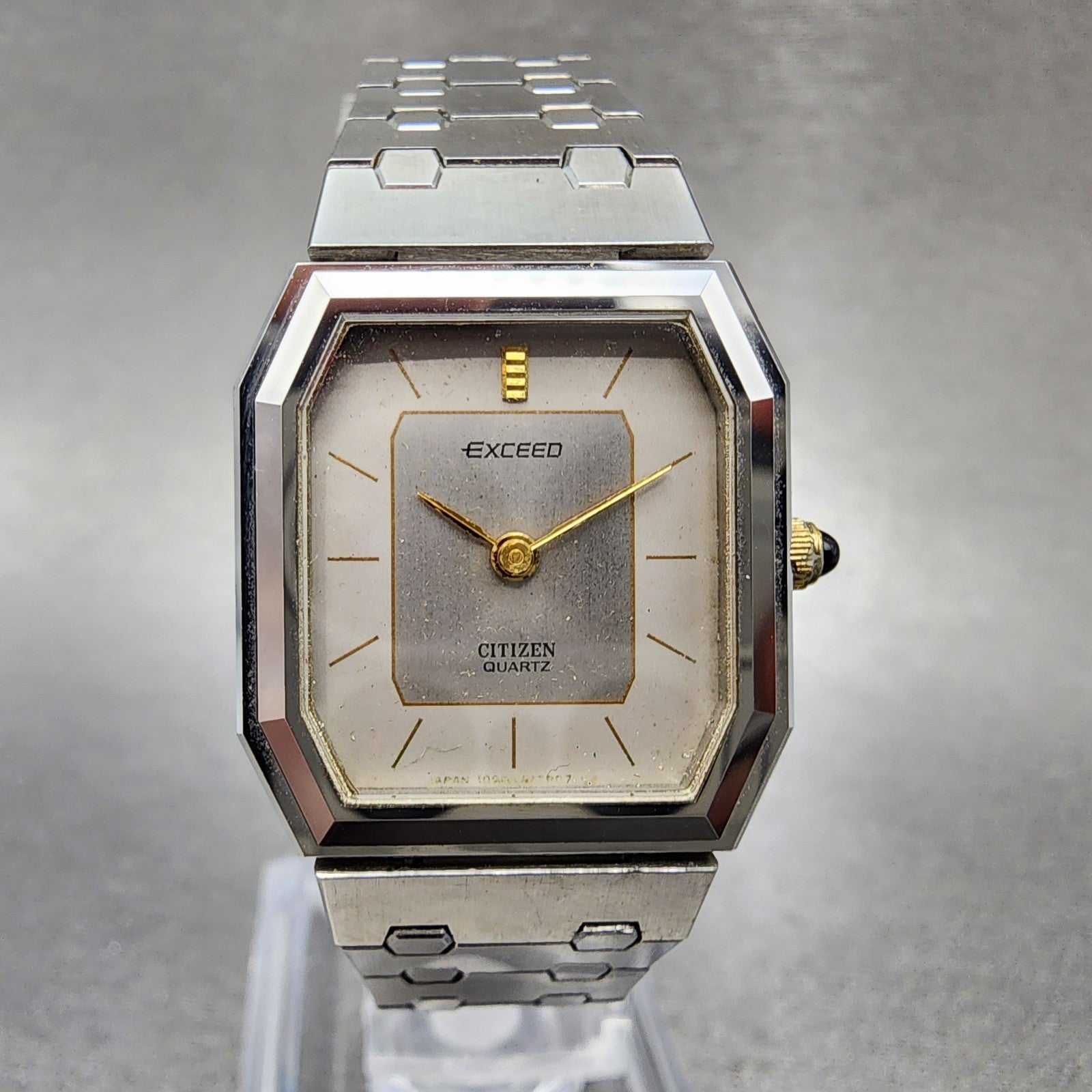 Citizen Exceed Tank Watch Women 22mm Silver Dial Steel Octagon New Battery0