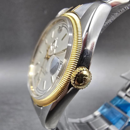 Hamilton Masterpiece Freemason Watch Men Silver Dial Two Tone Date Round New Bat2
