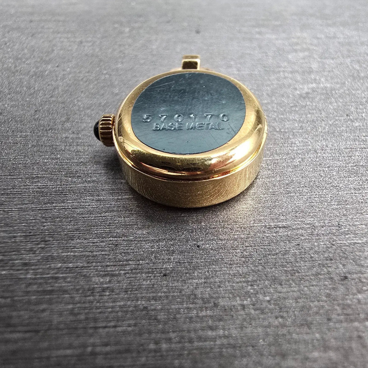 Seiko Pulsar Pendant Watch Women 16mm Black Dial Gold Tone Oval V232 New Battery9