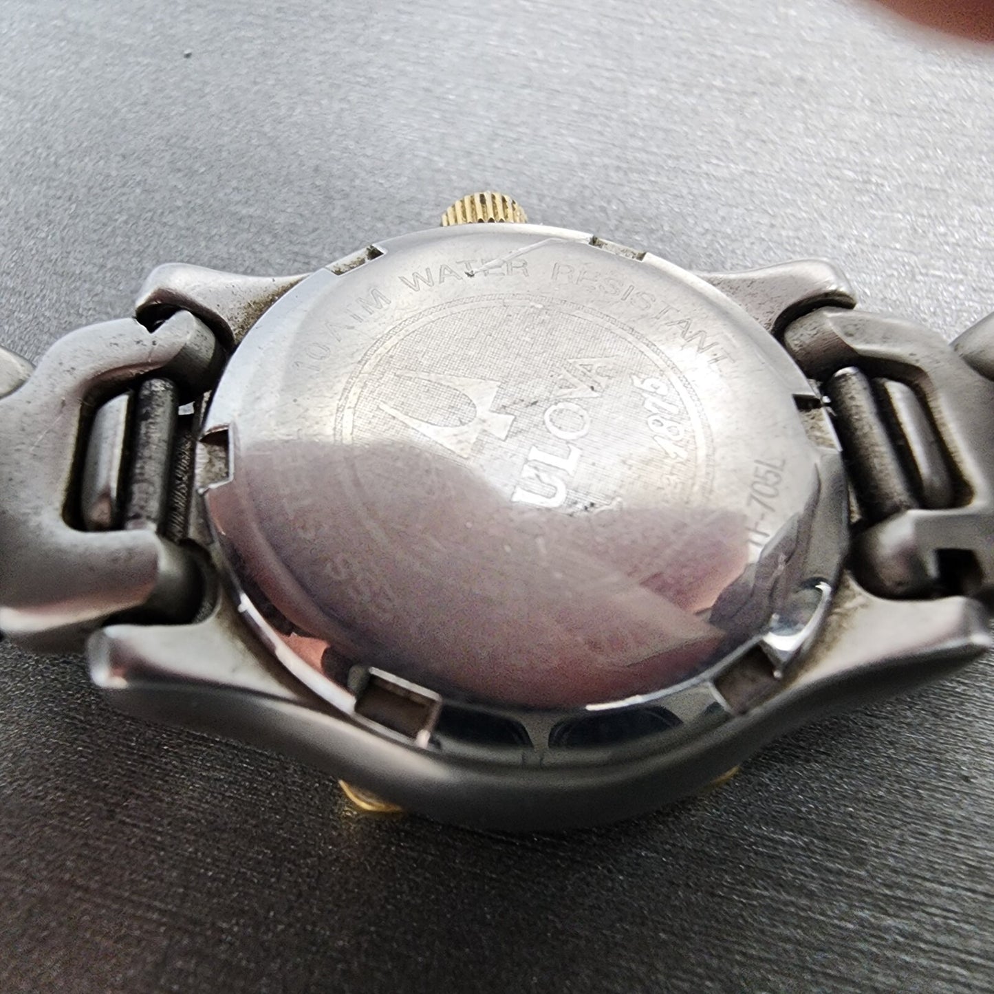 Bulova Marine Star Watch Women 25mm White Dial Two Tone Date TF705L New Battery9