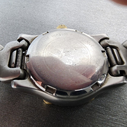 Bulova Marine Star Watch Women 25mm White Dial Two Tone Date TF705L New Battery9