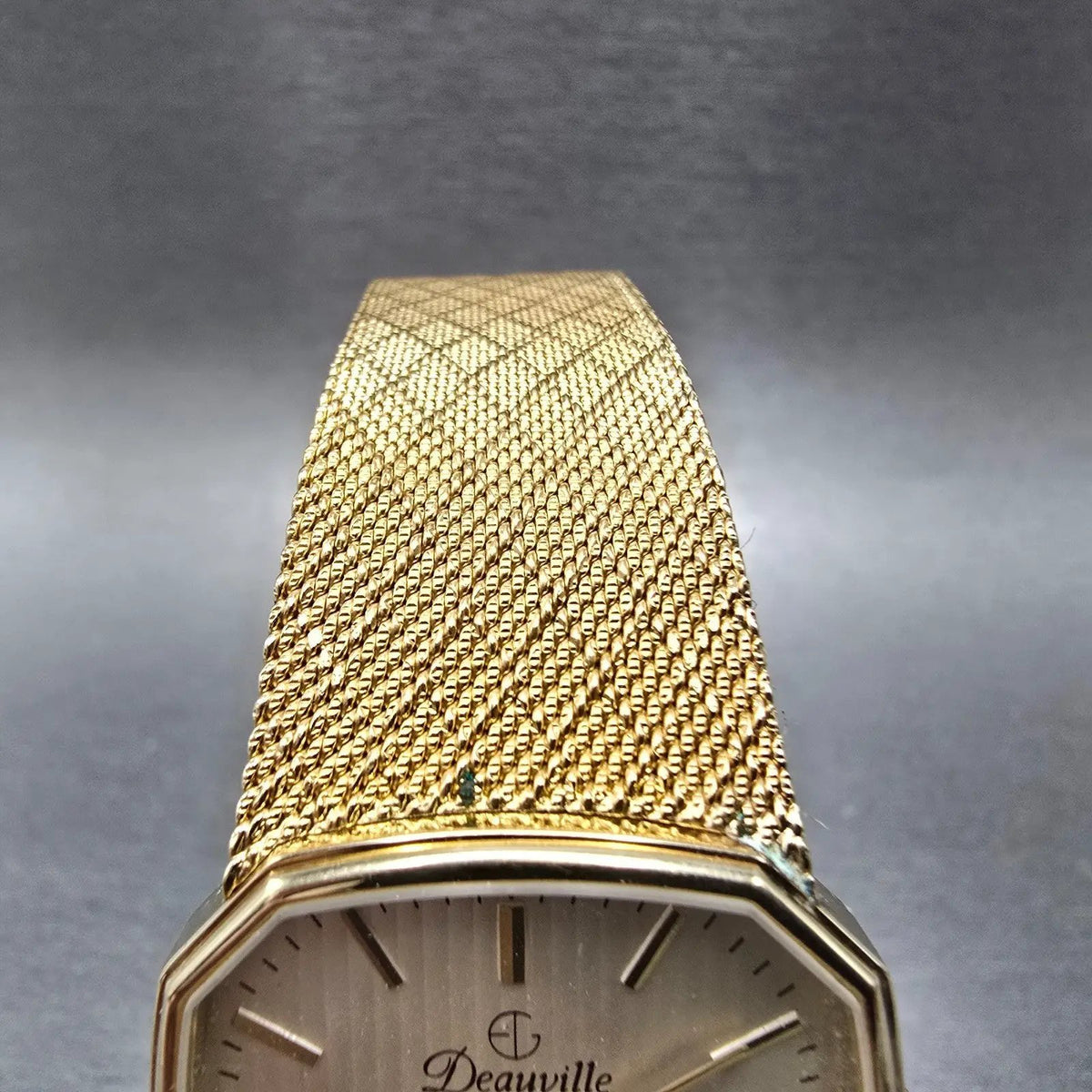 Armitron Deauville Watch Men 31mm Champagne Dial Gold Date PARTS VTG Quartz5