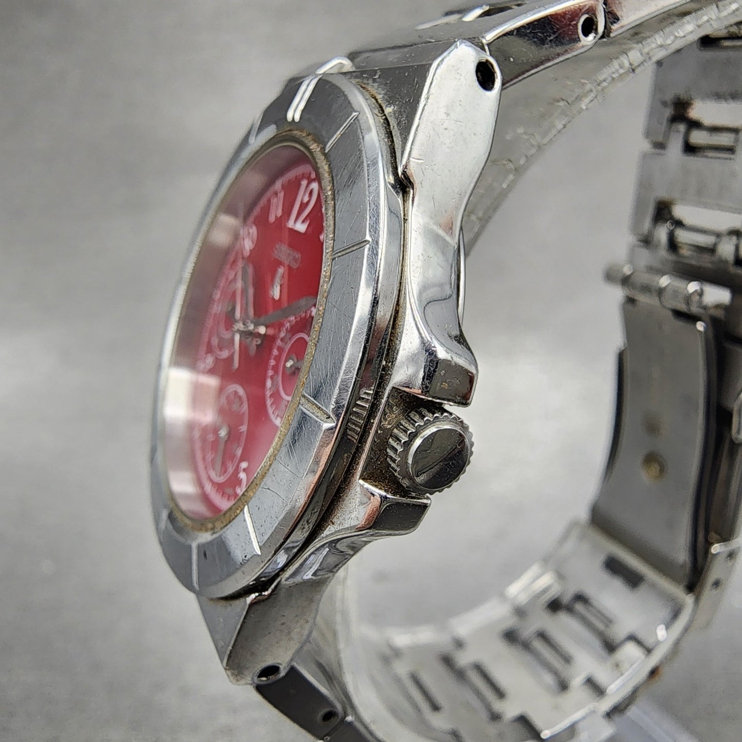Seiko Lukia Watch Women 33m Red Dial Silver Tone Daydate 5y890b30 New Battery2