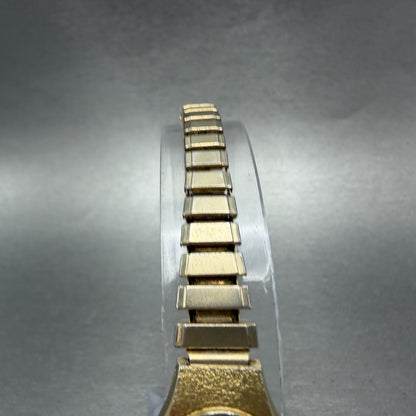 Seiko Watch Women 17mm Champagne Dial Gold Tone Oval 2Y00-5E29 New Battery VTG5