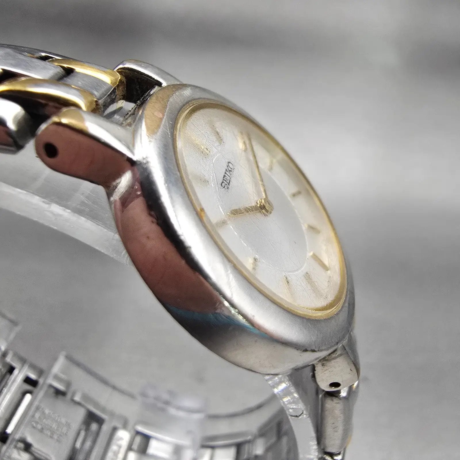 Seiko Watch Women 24mm Silver Dial Silver Tone Round 1N00-1E19 New Battery VTG3