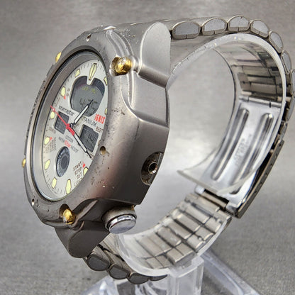 Citizen Interceptor Watch Men 40mm Analog Digital Titanium C401L14689 PARTS3