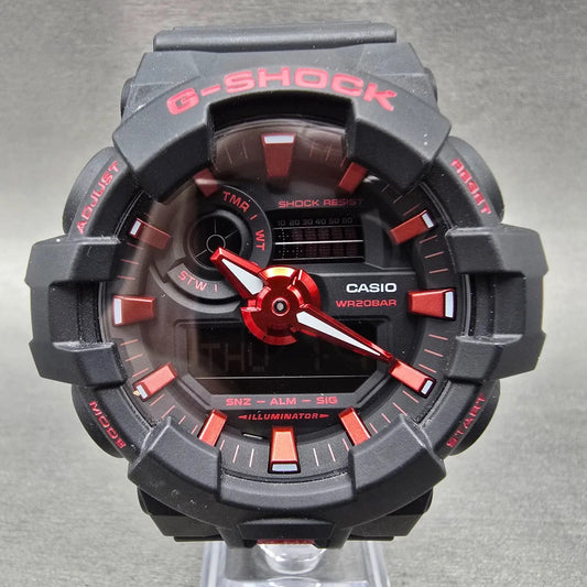 Casio G-Shock GA-700BNR Watch Men 53mm Analog Digital Black Alarm Chrono NewBatt0