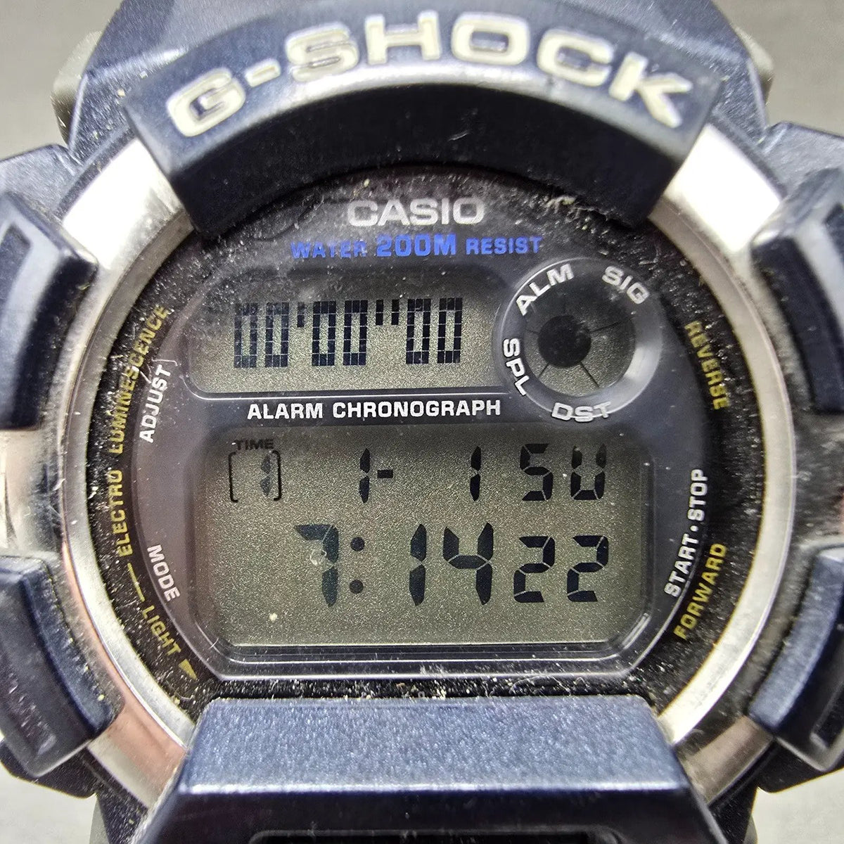Casio G-Shock DW-9500 Watch Men 48mm Silver Blue Alarm Chronograph New Battery1