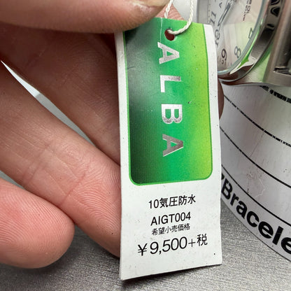 Seiko Alba Watch Men 35mm Silver Dial Silver Tone Daydate 7N43-K001 New Battery11