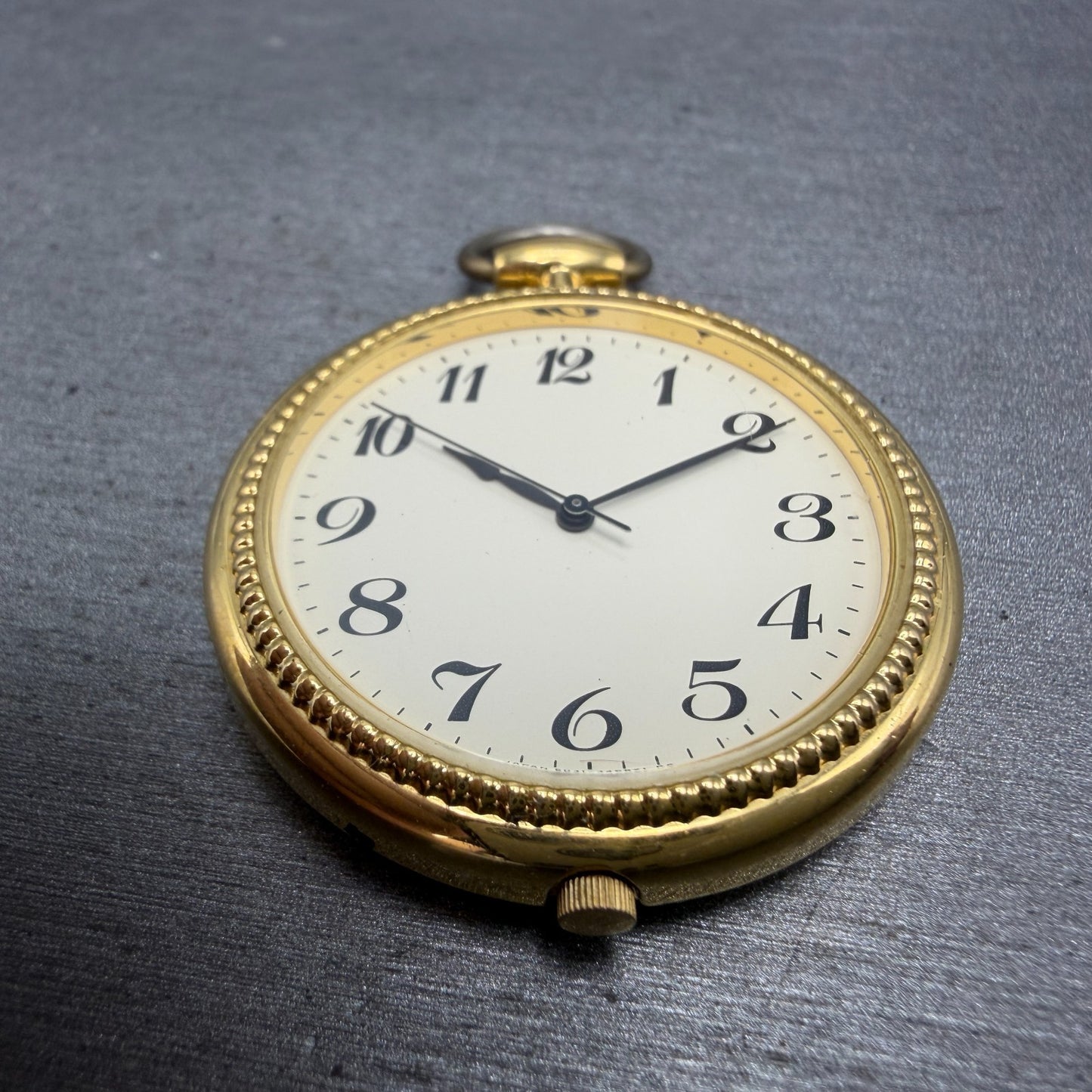 Citizen Pocket Watch Unisex 36mm Champagne Dial Gold Tone Round New battery2