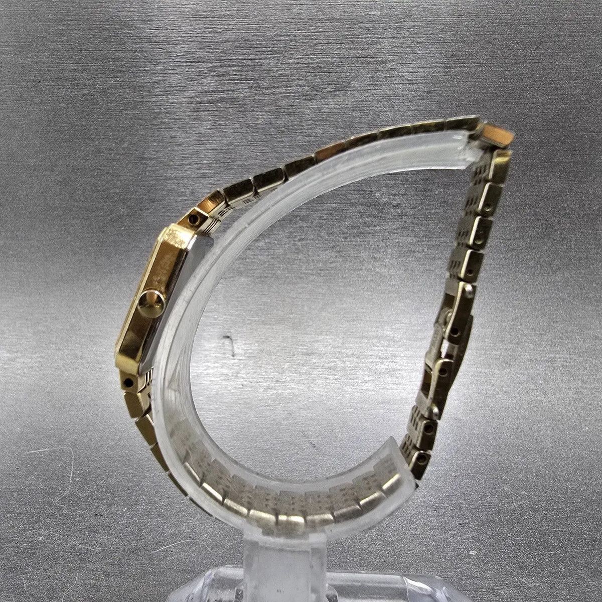 Seiko Tank Watch Women 17mm Champagne Dial Gold Rectangle 1400-5540 New Battery6