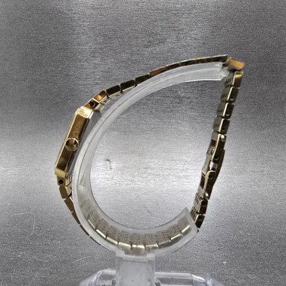 Seiko Tank Watch Women 17mm Champagne Dial Gold Rectangle 1400-5540 New Battery6