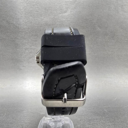 Wenger Dive Watch Men 43mm Black Dial Silver Tone Date 0641.10 New Battery7