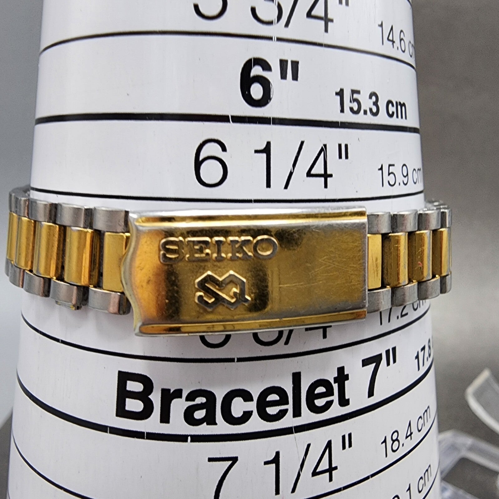 Seiko SQ Watch Women 24mm Champagne Dial Two Tone Daydate 3e230a60 New Battery9