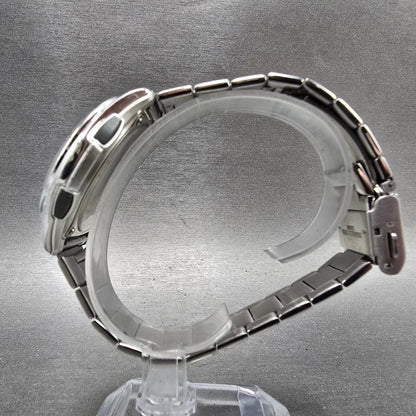 Casio Wave Ceptor Watch Men 42mm White Dial Steel Solar Analog Digital Works KFT6